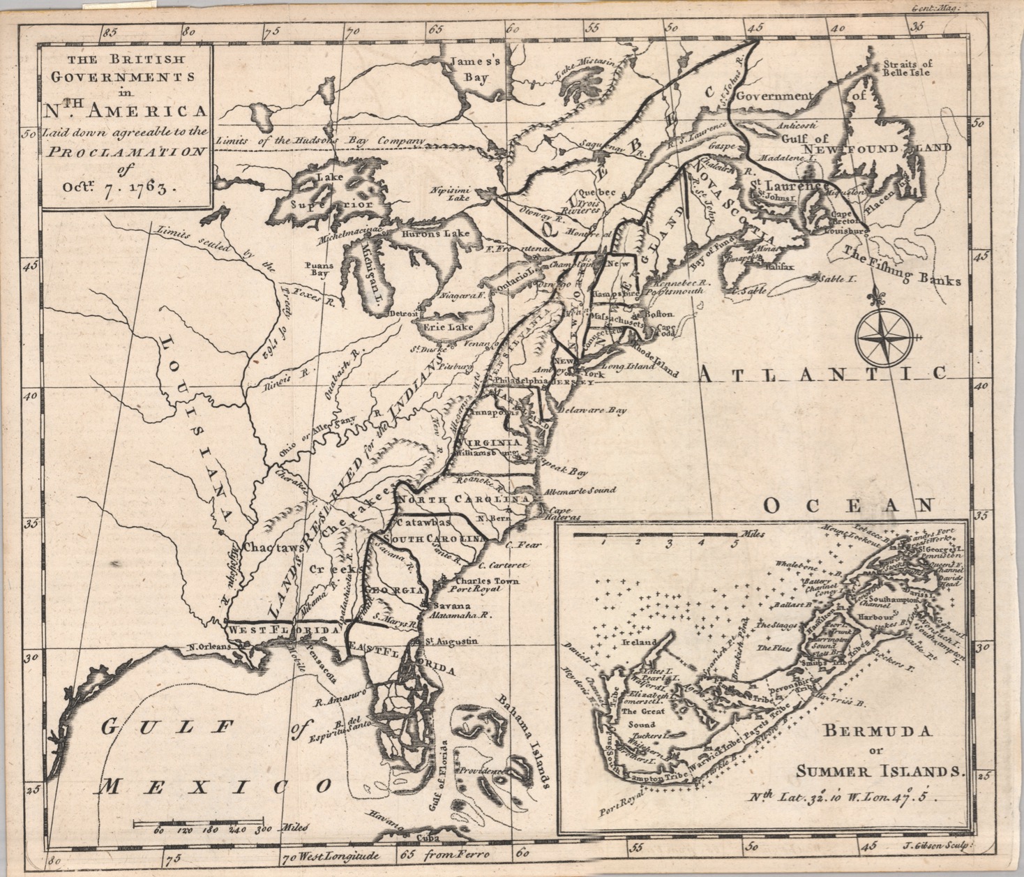 Gibson Proclamation Map 1763